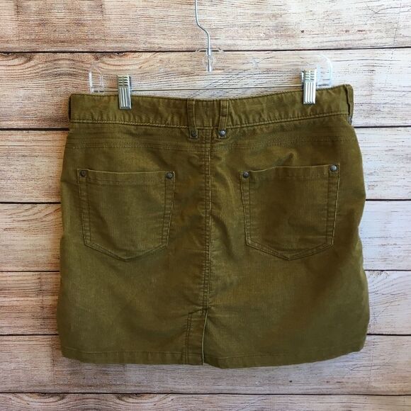 ATHLETA KALEIDOSCOPE CORDUROY SKIRT IN OLD GOLD - Picture 5 of 6